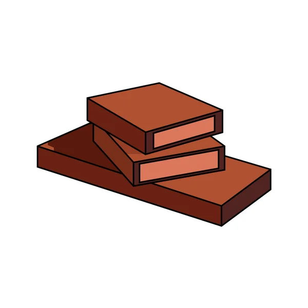 Dessert isolé au chocolat sucré — Image vectorielle