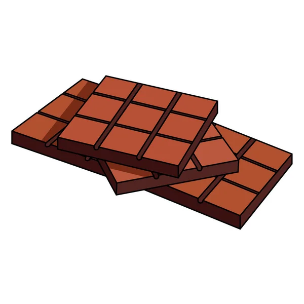 孤立的甜巧克力条状甜点 — 图库矢量图片