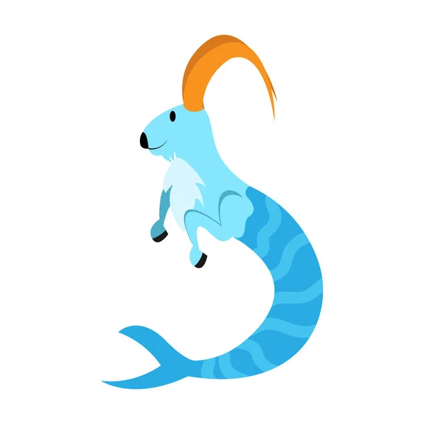 Isolated capricorn animal character zodiac sign — Stock Vector