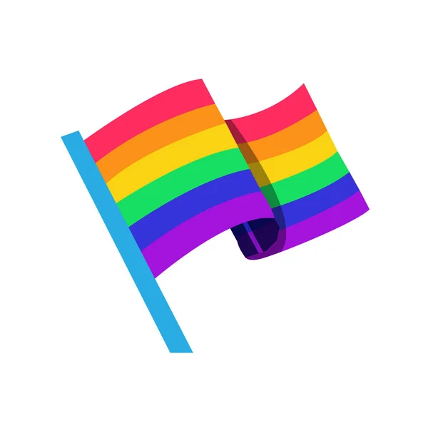 Elszigetelt büszkeség zászló lgbt színekkel — Stock Vector