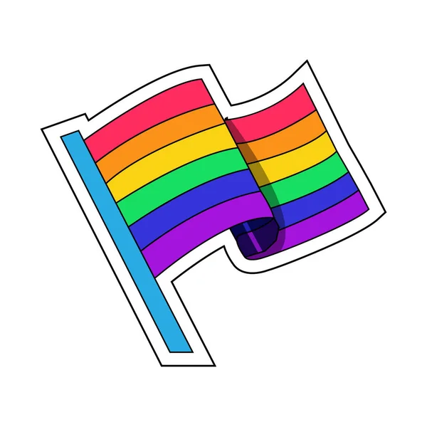 Drapeau de fierté isolé avec des couleurs lgbt — Image vectorielle