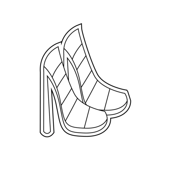 Icono de orgullo de zapatos de tacón alto aislado con colores lgbt — Vector de stock