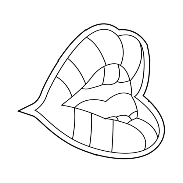 Izolowana ikona dumnych ust z kolorami lgbt — Wektor stockowy