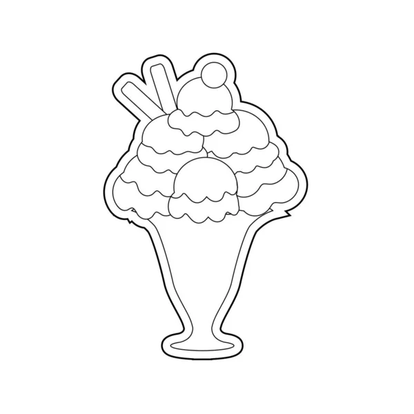Ícone de sorvete isolado com cores lgbt — Vetor de Stock