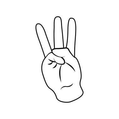 İzole edilmiş el işaret dili yapıyor.