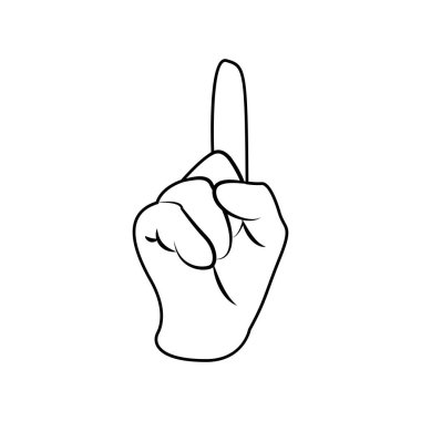 İzole edilmiş el işaret dili yapıyor.