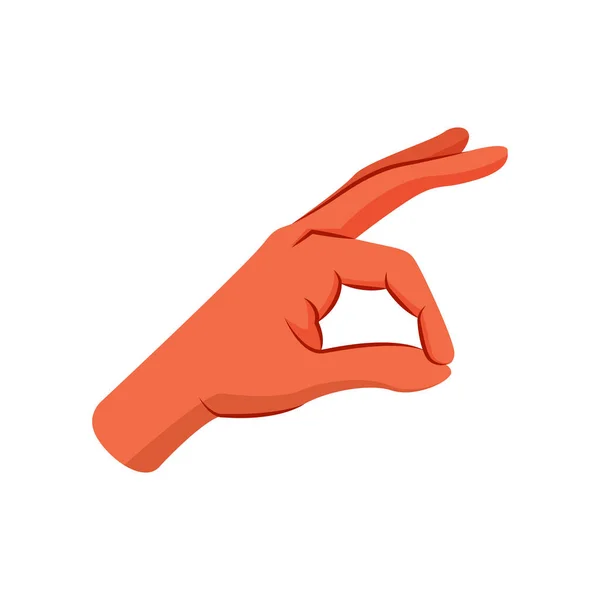 Mão isolada a fazer linguagem gestual — Vetor de Stock