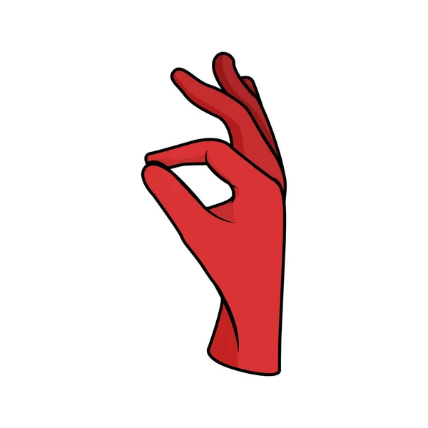Terisolasi tangan melakukan bahasa isyarat - Stok Vektor