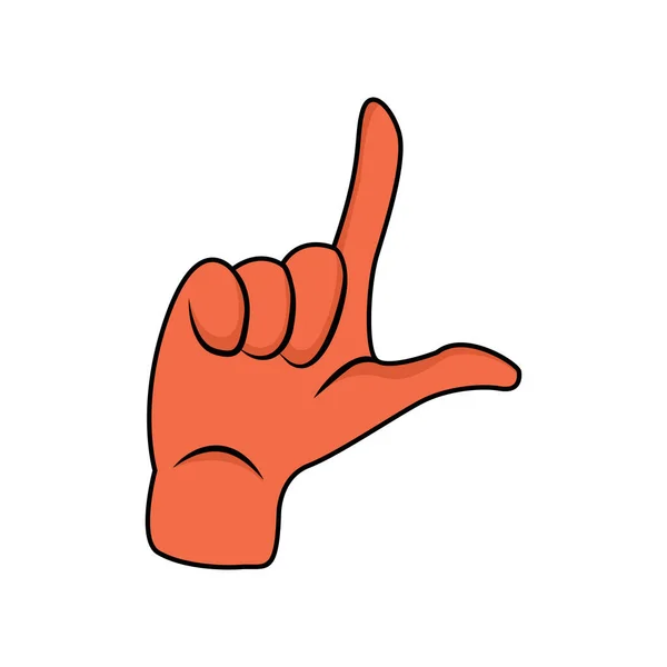 Mano aislada haciendo lenguaje de señas — Archivo Imágenes Vectoriales