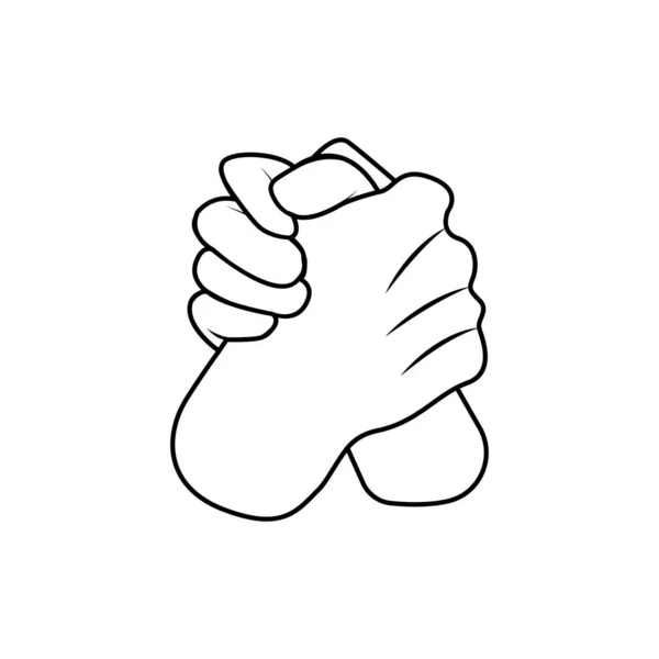 Paar Hände, die Gebärdensprache sprechen — Stockvektor