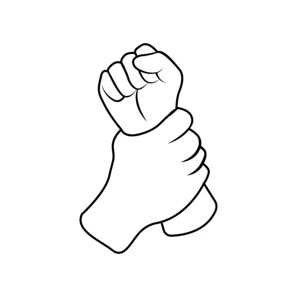 Een paar handen die gebarentaal doen — Stockvector