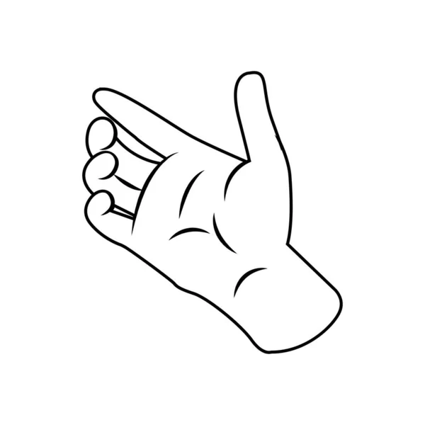 Mano isolata che fa linguaggio dei segni — Vettoriale Stock