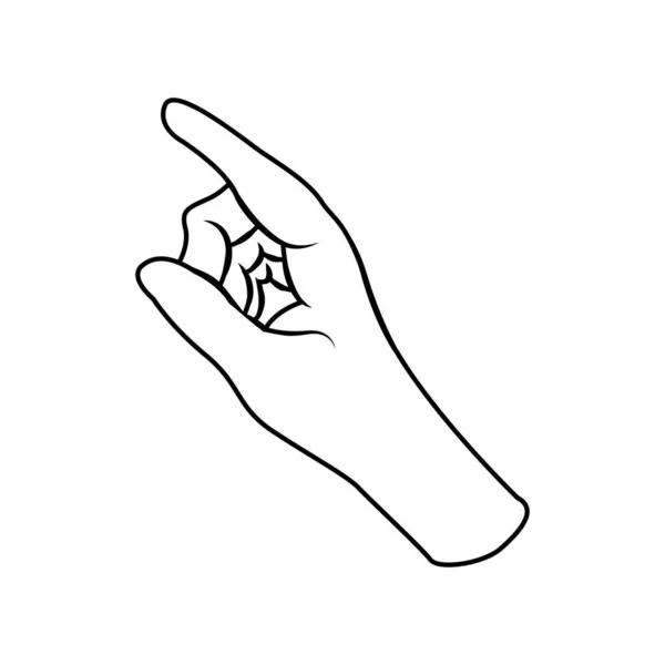 Izolowana ręka robi język migowy — Wektor stockowy
