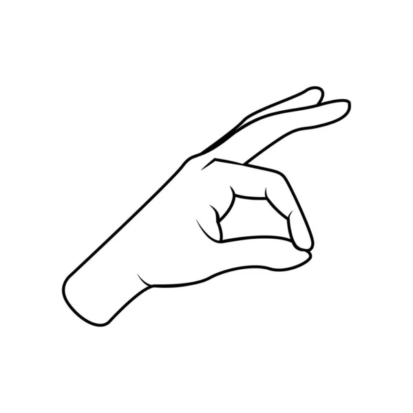 Izolovaná ruka dělá znakový jazyk — Stockový vektor