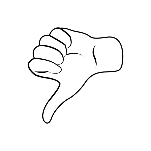 Isolerad hand gör teckenspråk — Stock vektor