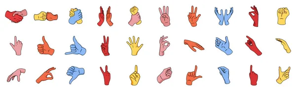 Пара рук, говорящих языком жестов — стоковый вектор