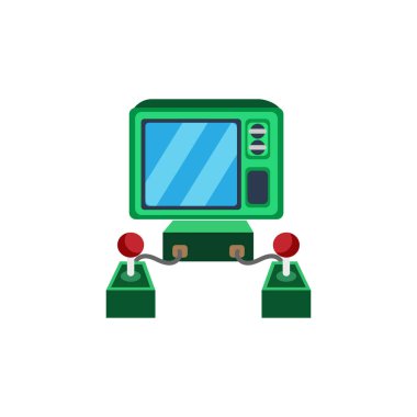 Kumanda kolu ve ekran ile izole edilmiş oyun salonu