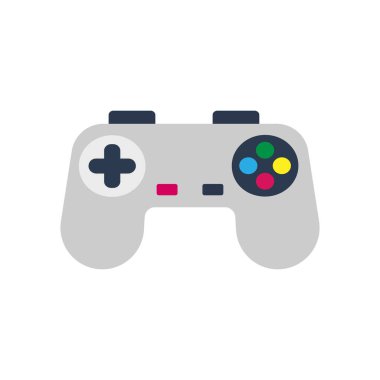 Düğmeleri olan izole edilmiş renkli joystick simgesi