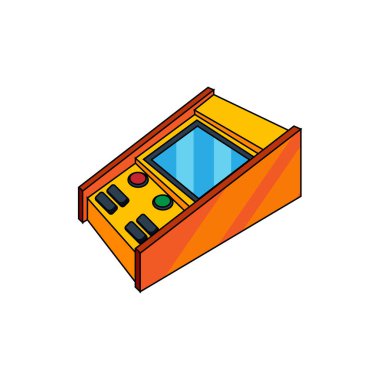 Kumanda kolu ve ekran ile izole edilmiş oyun salonu