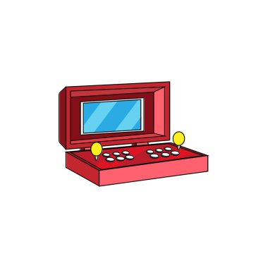 Kumanda kolu ve ekran ile izole edilmiş oyun salonu