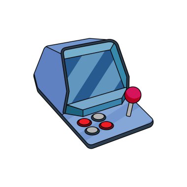 Kumanda kolu ve ekran ile izole edilmiş oyun salonu