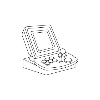 Kumanda kolu ve ekran ile izole edilmiş oyun salonu