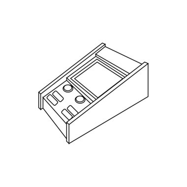 Kumanda kolu ve ekran ile izole edilmiş oyun salonu