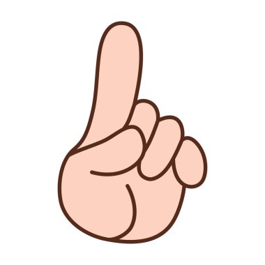 İzole edilmiş el işaret dili yapıyor.