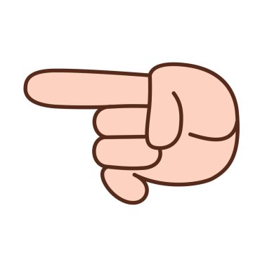 İzole edilmiş el işaret dili yapıyor.