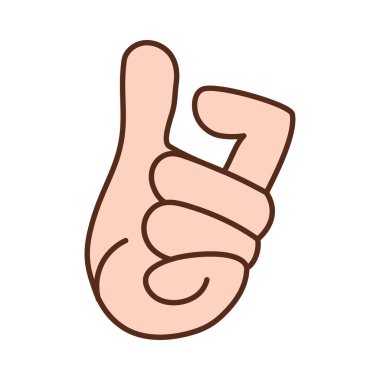 İzole edilmiş el işaret dili yapıyor.