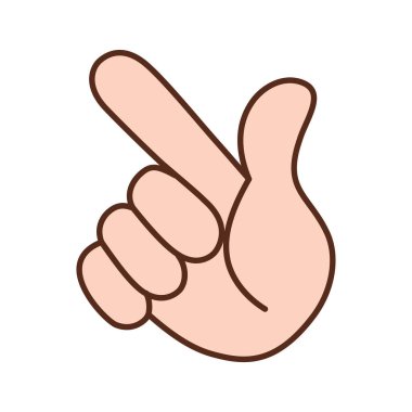 İzole edilmiş el işaret dili yapıyor.