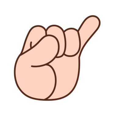 İzole edilmiş el işaret dili yapıyor.