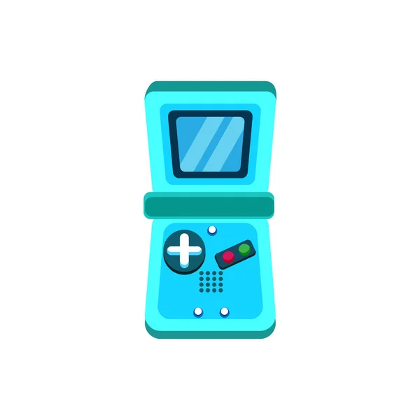 Manette de jeu isolée avec boutons et écran — Image vectorielle