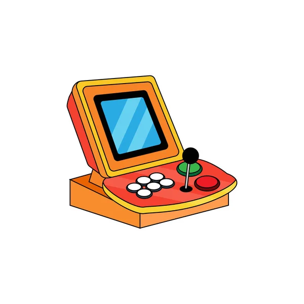 Arcade isolée avec joystick et écran incorporés — Image vectorielle