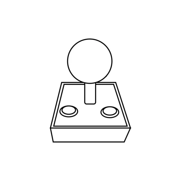 Icono de joystick de color aislado con botones — Vector de stock