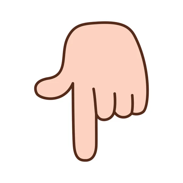 Isolerad hand gör teckenspråk — Stock vektor