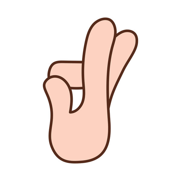 Изолированная рука делает язык жестов