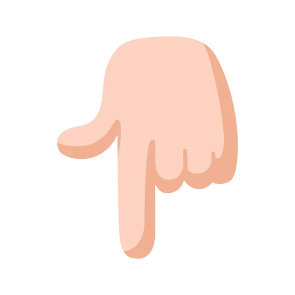 Izolovaná ruka dělá znakový jazyk — Stockový vektor