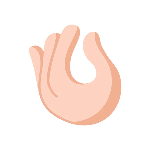 Isolated hand doing sign language — Stock Vector