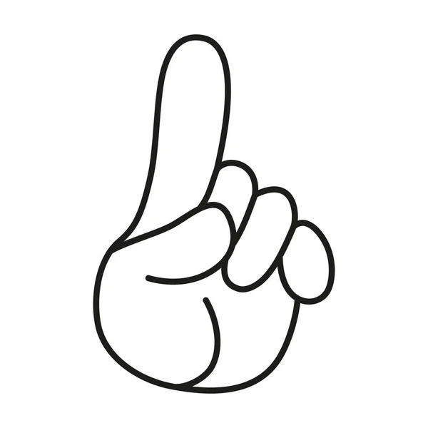 Ізольована рука робить мову жестів — стоковий вектор