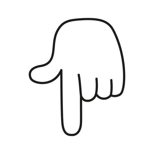 Main isolée faisant le langage des signes — Image vectorielle