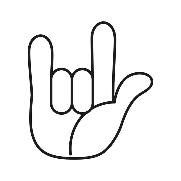 Mano aislada haciendo lenguaje de señas — Archivo Imágenes Vectoriales