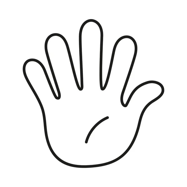 Terisolasi tangan melakukan bahasa isyarat - Stok Vektor