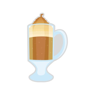 Soğuk tropikal kokteyl ve bir fincan kahve.