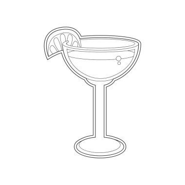 Bir dilim portakallı tropikal kokteyl.