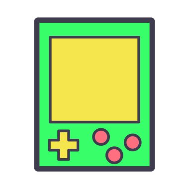 Düğmeleri ve ekranı olan izole bir joystick.