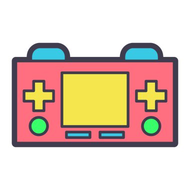 Düğmeleri ve ekranı olan izole bir joystick.