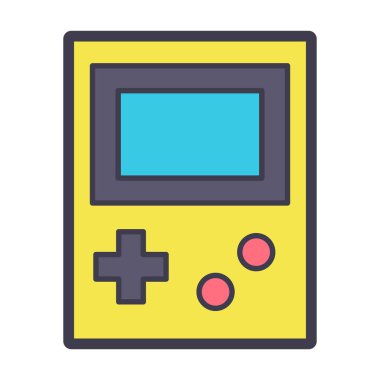 Düğmeleri olan izole edilmiş renkli joystick simgesi