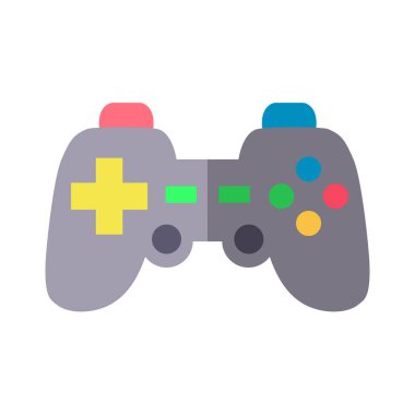 Düğmeleri olan izole edilmiş renkli joystick simgesi