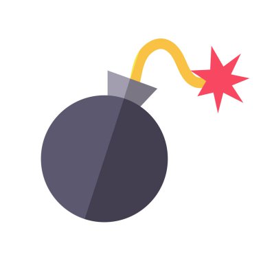 İzole edilmiş video oyunu bomba simgesi